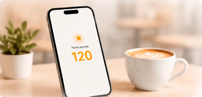 Les points de fidélité — solde de 120 points sur smartphone