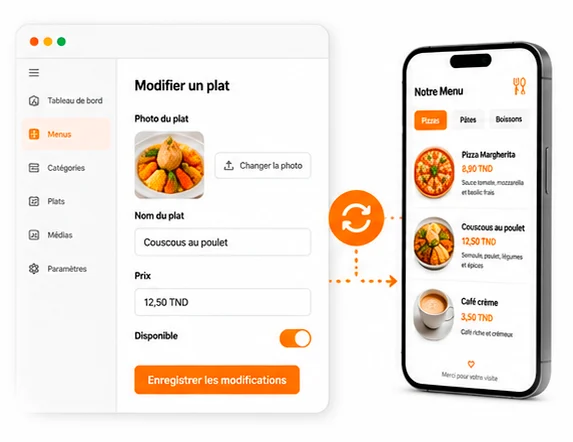 Modifiez en temps réel